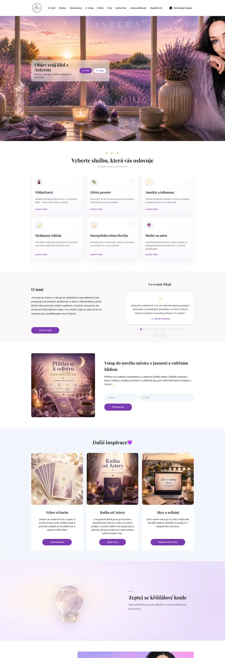Full homepage of Astera Light (asteralight.cz)